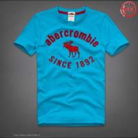 heren abercrombie korte tees since 1892 moose logo blauw rood Kleren Tim xhjt7200